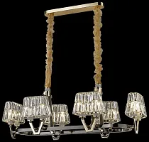 Люстра подвесная Viola WE152.12.323 Wertmark прозрачная на 12 ламп, основание золотое в стиле арт-деко Люстра подвесная Viola WE152.12.323 Wertmark прозрачная на 12 ламп, основание золотое в стиле арт-деко